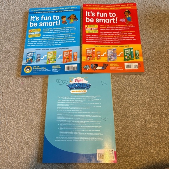 Brain Quest 1st 2nd Grade Sight Words Workbook Set for Kids NEW Homeschool - Picture 2 of 5
